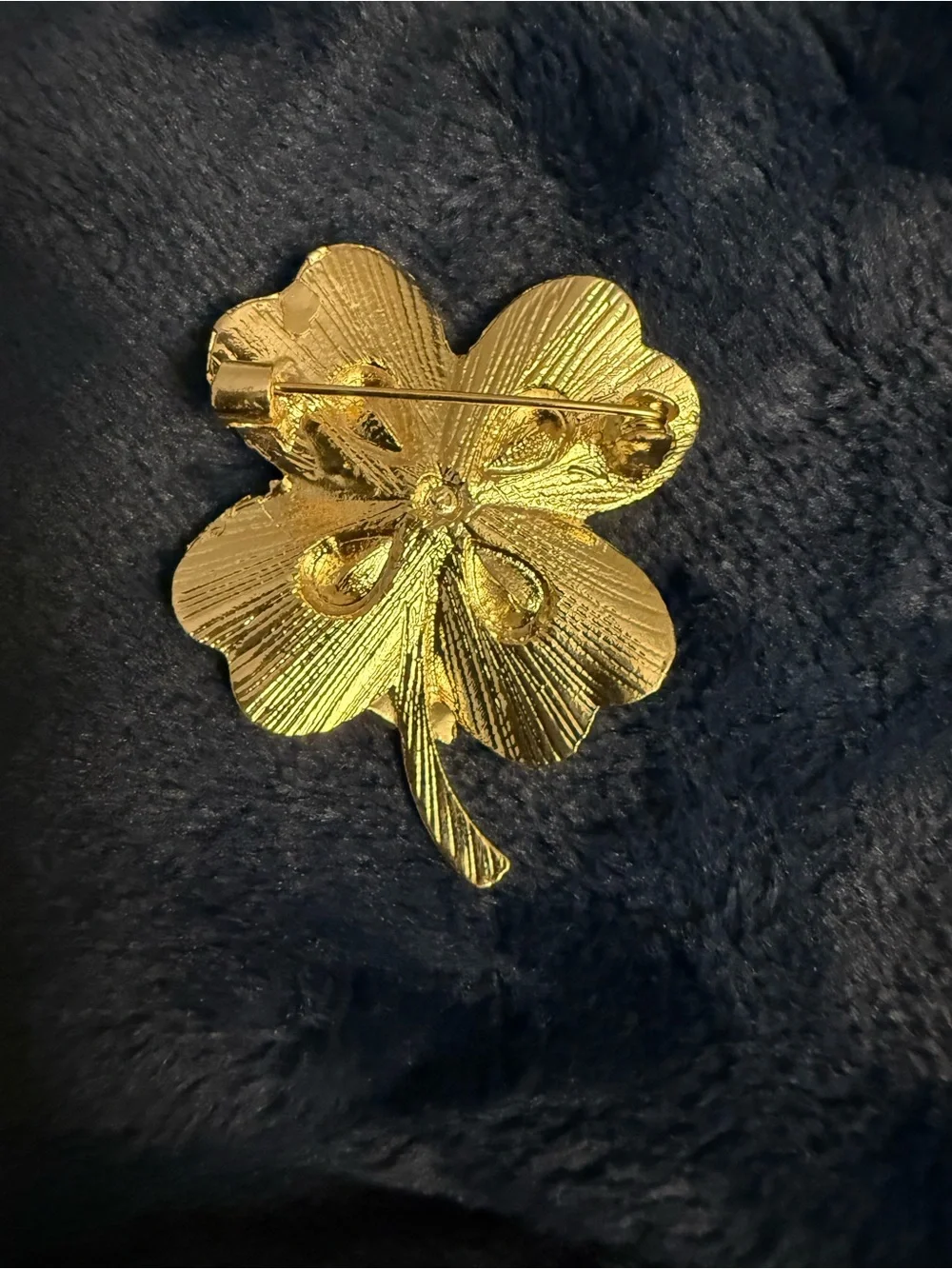 Brooch Green Four Leaf Clover Crystal Jewelry #12